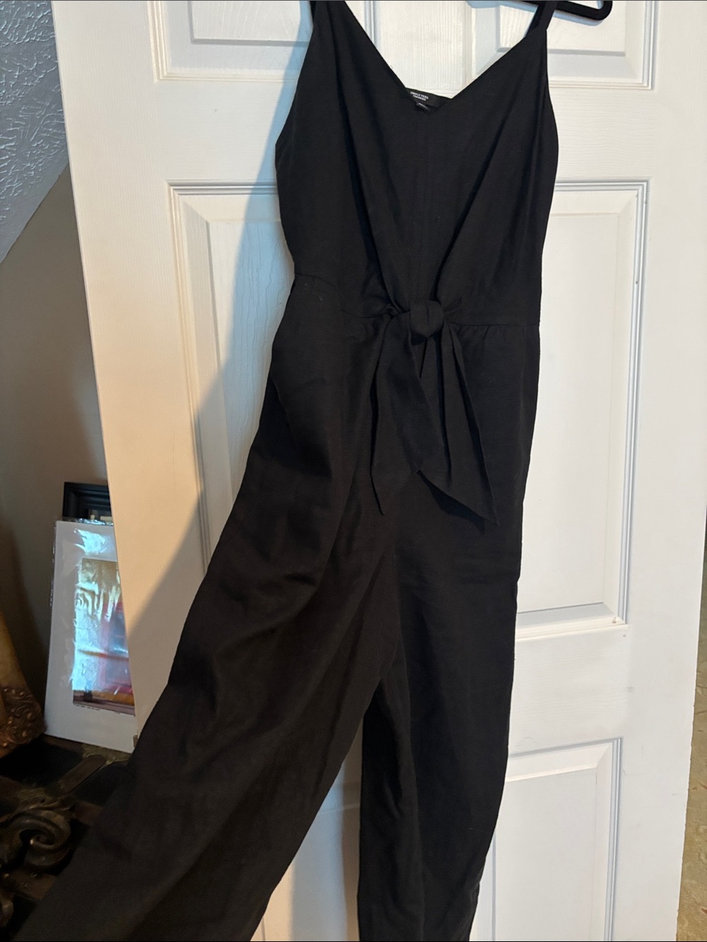 Simply Vera Vera Wang Black Sleeveless Jumpsuit with Tie Waist - Picture 4 of 7